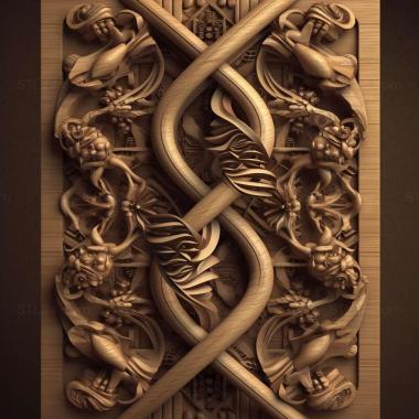 Patterns and decorations stl dna 1 3d model